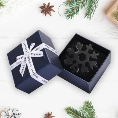 Snowflake Shaped Multi-Tool in Gift Box with Stainless Steel Wrench.