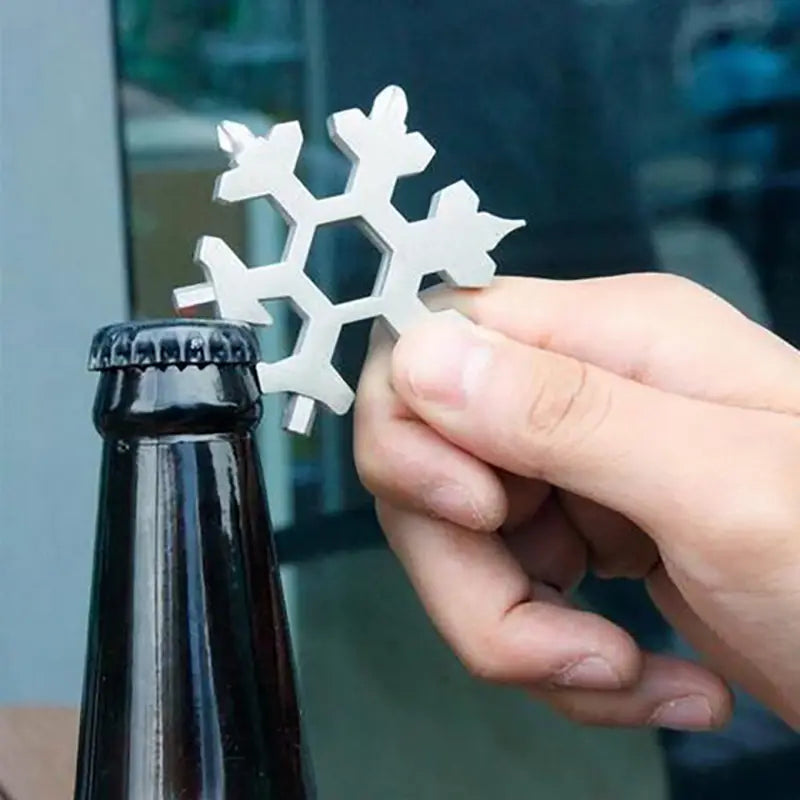 Frost Flake Stainless Steel Snowflake Bottle Opener.