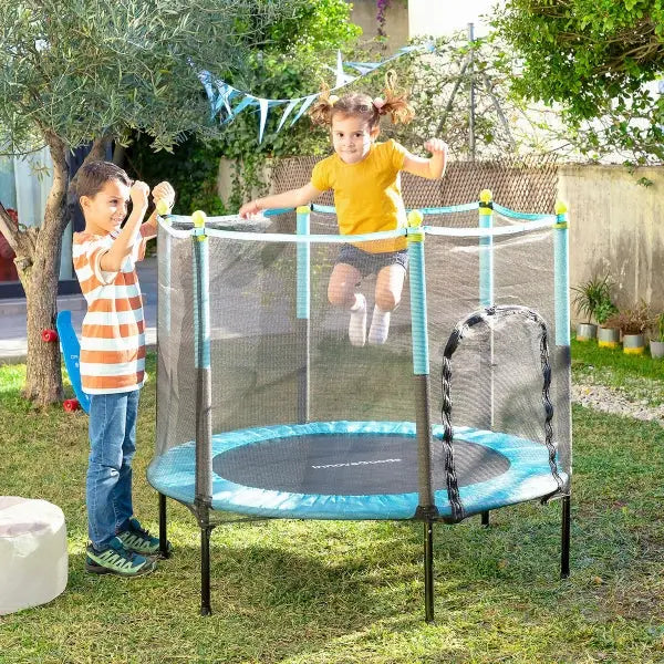 Trampolino per Bambini con Rete di Sicurezza Kidine