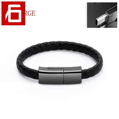 Bracciale Da Uomo In Pelle Con Chiusura Inossidabile