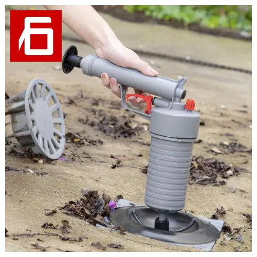 KlinGun Compressed Air Drain Cleaner Gun to unclog clogged drains.