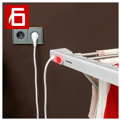 Power strip con più prese e cavo, per Stendibiancheria Elettrico Pieghevole Dryak.