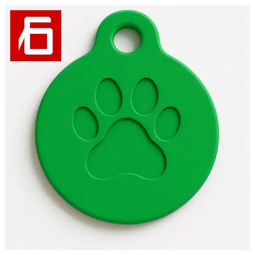 Green Pet Tag con impronta di zampa, perfetto per Pet Finder NFC e Finder NFC